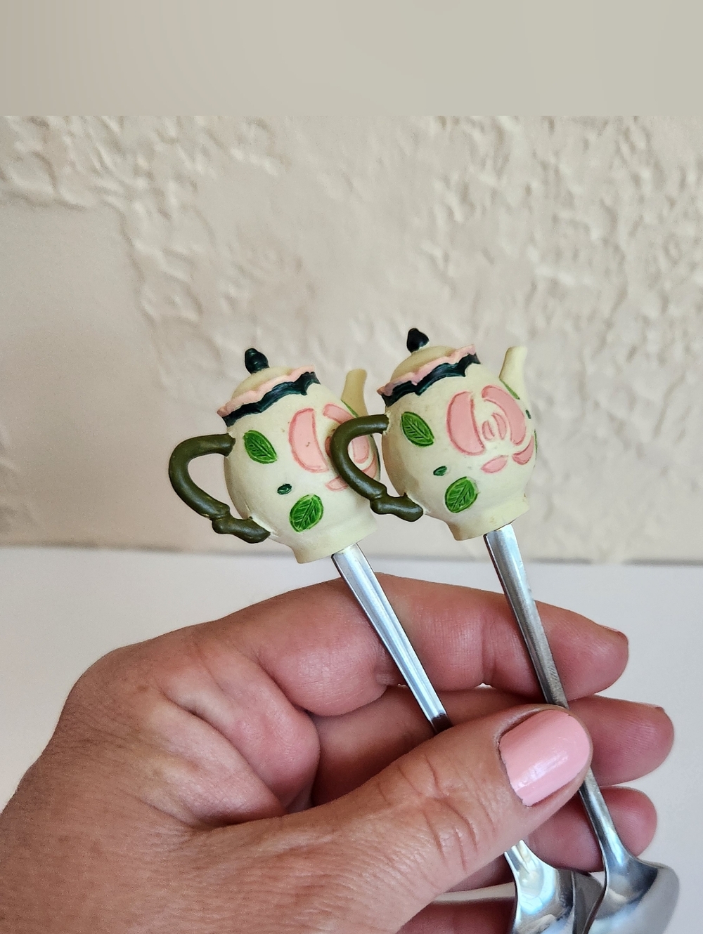 Set of 2 Teapot Handle Teaspoons